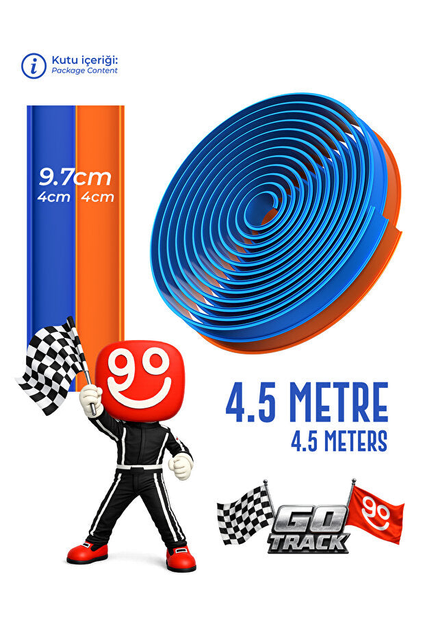 Zoomigo™ Dikey Yarış Pisti 4.5 Metre Esnek Araba Yarış Oyuncağı